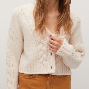 Mango Cable-knit cardigan